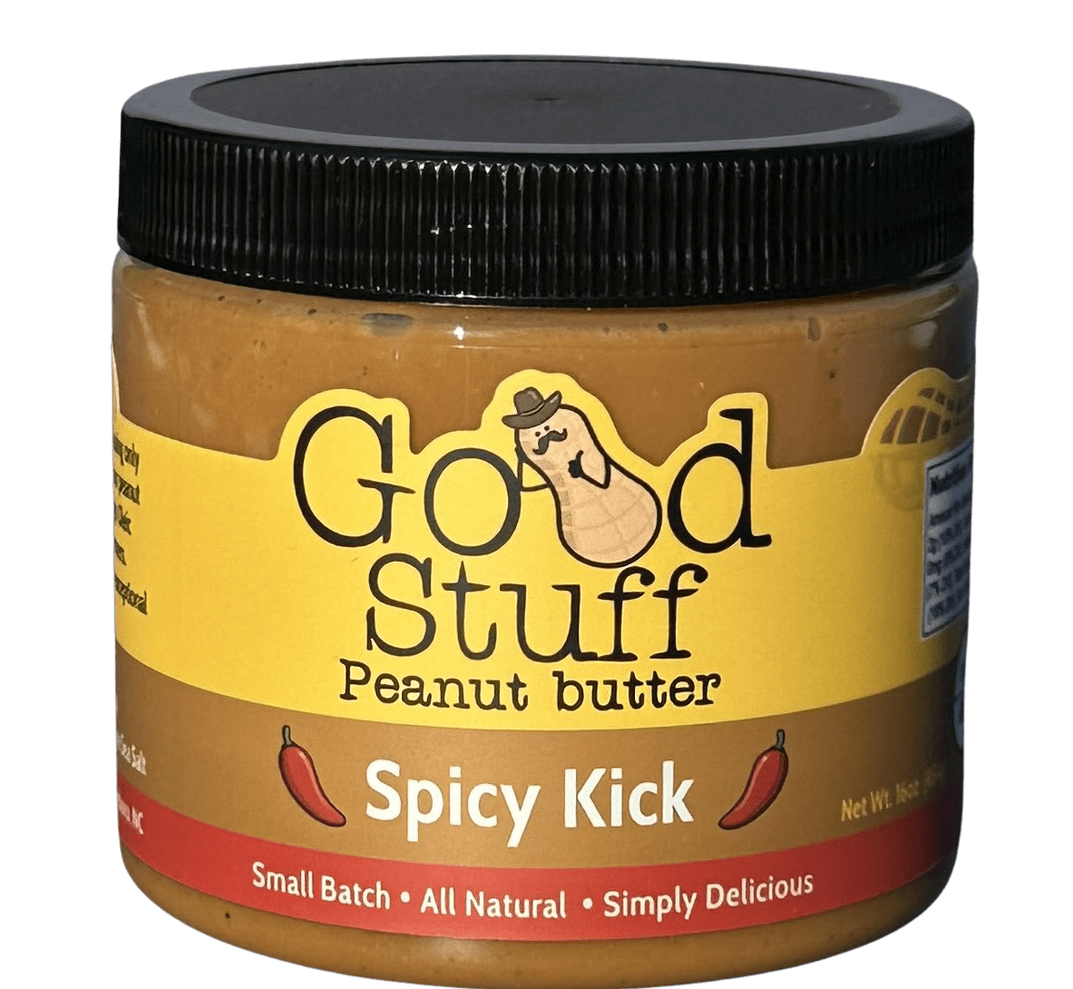 Spicy Kick peanut butter jar for build a case
